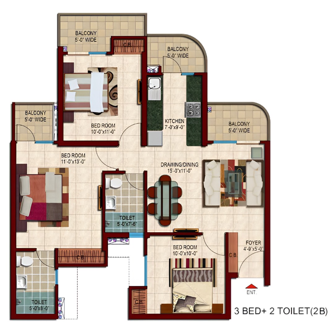 3BHK Apartment