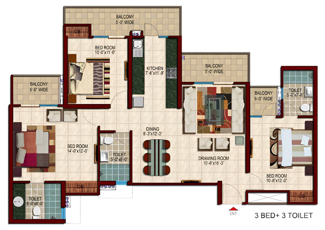 3BHK Apartment